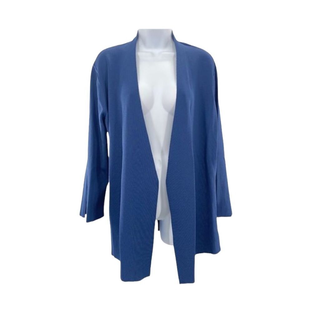 GERARD DAREL Blue Open Front Cardigan Sweater